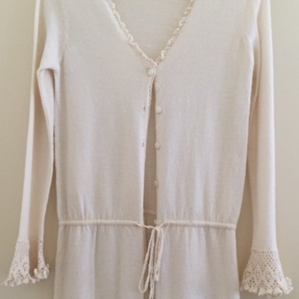 ✨Host Pick✨ L'EST ROSE 100% Wool Long Cardigan Size M - Picture 2 of 6